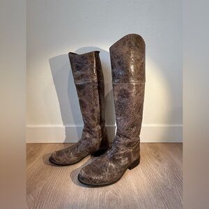 Steve Madden Knee High Distressed Leather Boots
